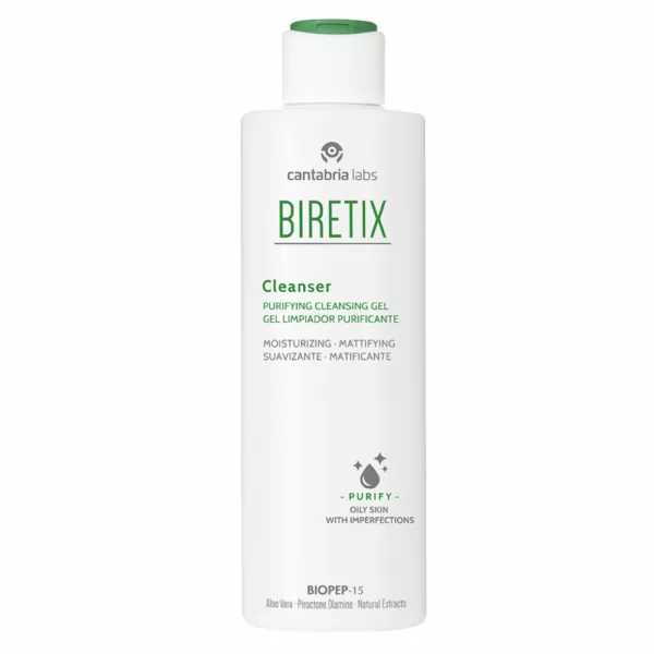 Biretix Gel Limpiador regulador brillo piel grasa 200ml