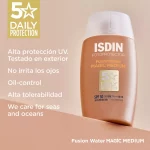 Isdin Fusion Water Magic Color Medium SPF 50 | Protector solar con color