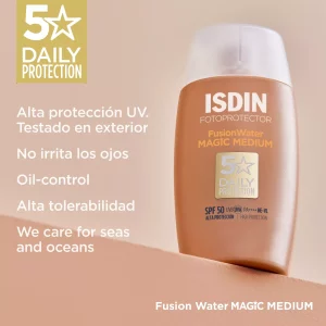 Isdin Fusion Water Magic Color Medium SPF 50 | Protector solar con color