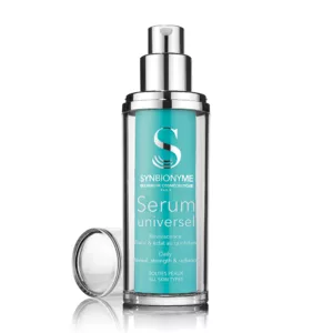 Synbionyme Serum Suero universal con el primer enfoque científico de probióticos y prebióticos tópicos para proteger la salud de la piel.