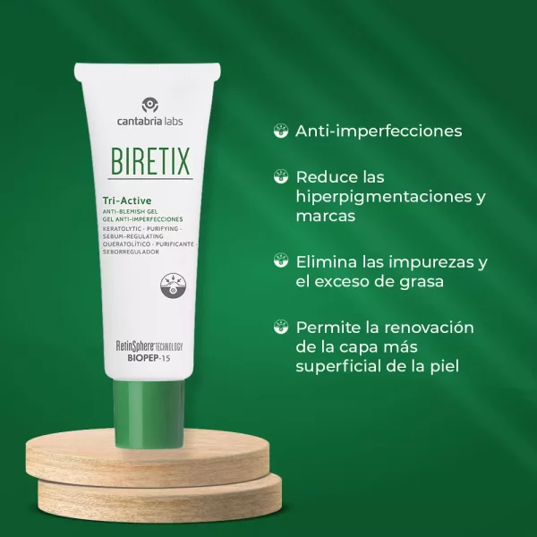 Biretix Tri-Active Gel 50 ml – Gel Facial con RetinSphere® Technology