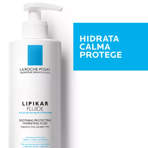 Fluido protector que calma la piel y protege la barrera cutánea de las agresiones externas. Muy ligero para una rápida aplicación, no graso ni pegajoso, se absorbe al instante. Con Agua Termal de La Roche-Posay.