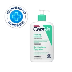 CeraVe Gel Limpiador Espumoso Libre de Fragancia para Piel Normal o Grasa -  1 x 473 ml