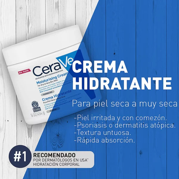 La Crema Hidratante de CeraVe, desarrollada por dermatólogos, ofrece una respuesta idónea para aquellas pieles sensibles y secas que buscan una hidratación profunda y duradera. Referente en las pieles más delicadas.
