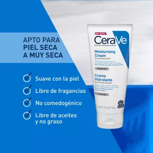 Crema Hidratante CeraVe 170g – Hidratación 24h para piel seca y sensible.