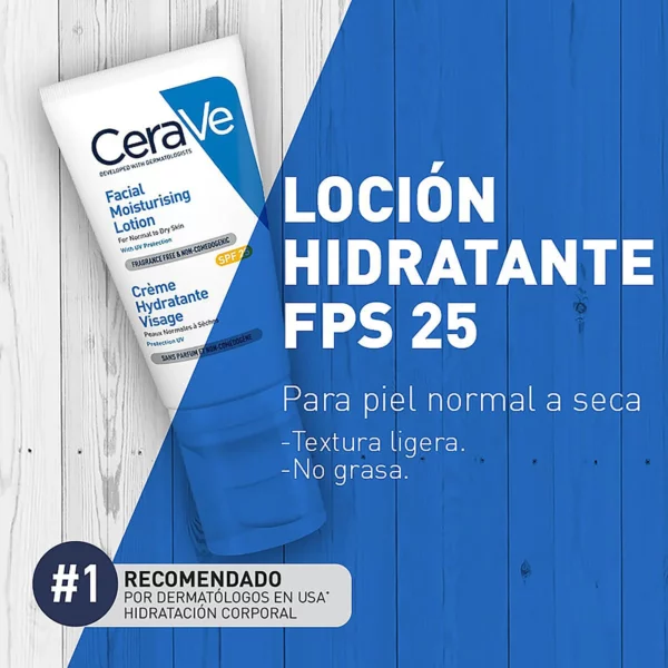 Una loción hidratante de rostro ligera con fotoprotección de amplio espectro SPF25, para una hidratación diaria de pieles normales a secas.