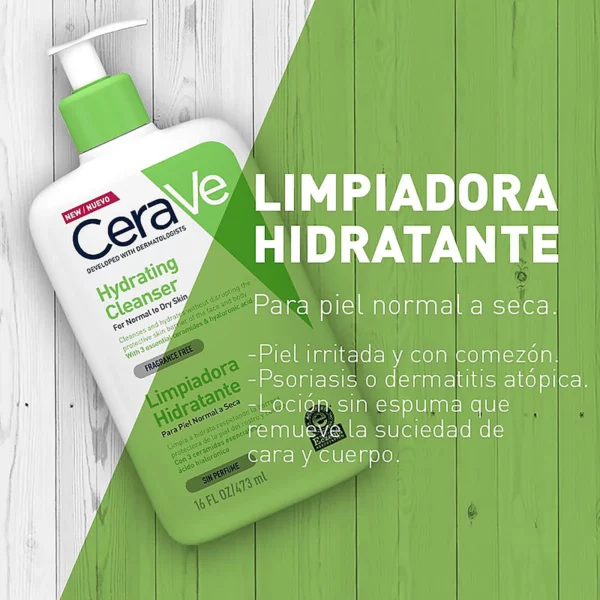 La Crema Limpiadora Hidratante de CeraVe, limpia e hidrata rostro y cuerpo, esta indicado para pieles normales a secas. Sin perfume ni espuma, es beneficiosa para las pieles más delicadas.