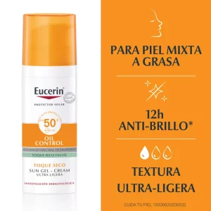 Protector solar Eucerin Toque Seco Oil Control sin color