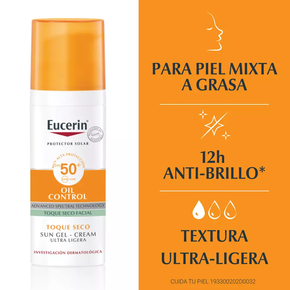 Protector solar Eucerin Toque Seco Oil Control sin color