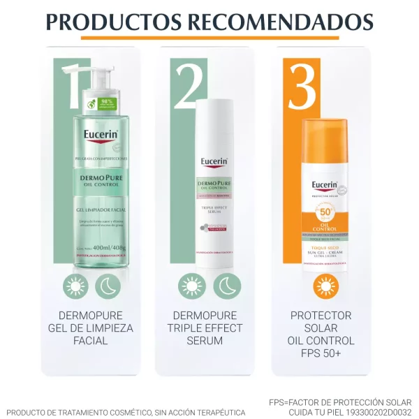 Protector solar Eucerin Toque Seco Oil Control sin color