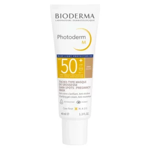 Protección solar óptima con SPF 50 acción correctiva de la hiperpigmentación, indicada para manchas asociadas a la maternidad. Protección contra luz azul, amplio cubrimiento.