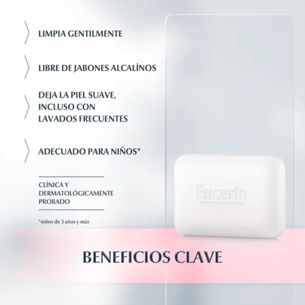 Eucerin pH5 Syndet Barra es un producto de limpieza suave en barra, diseñado para la piel sensible.