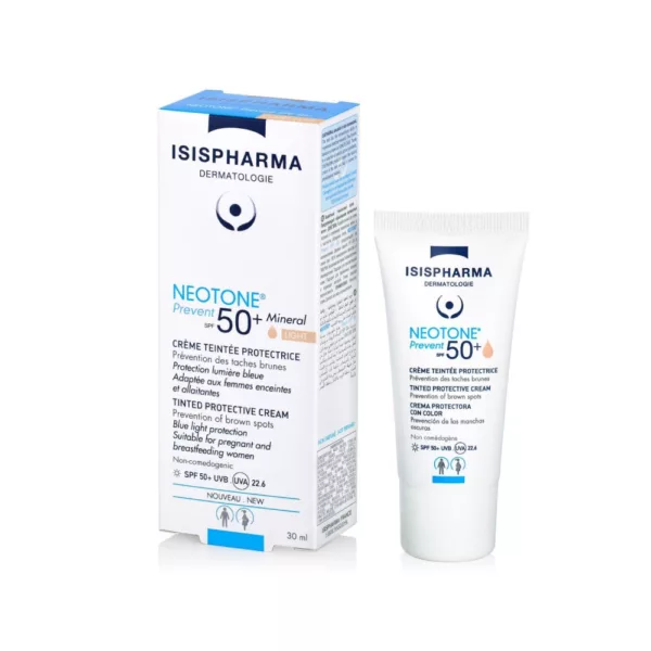 Neotone Prevent SPF 50+, crema protectora con tinte claro, no solo protege sino unifica tu piel.