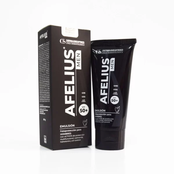 Protector Solar diseñado especialmente para la piel de los hombres que brinda beneficios calmantes, disminuyendo el exceso de grasa o sebo, mejorando signos de envejecimiento y promoviendo la hidratación en la piel.