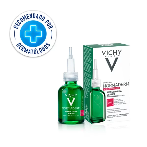 Serum anti imperfecciones de Vichy para piel mixta, grasa o con acné. Corrige puntos negros, tamaño de poros, exceso de grasa y textura de la piel.