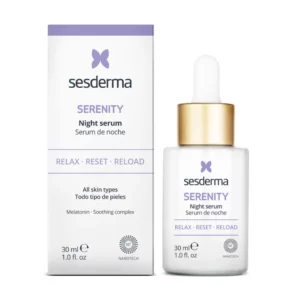Serum facial de noche con efecto relajante, que ayuda a combatir el daño producido durante el día sobre nuestra piel.