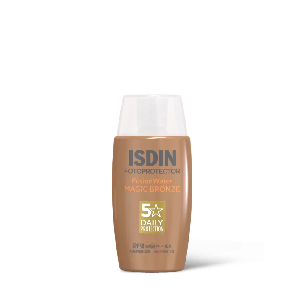 Fotoprotector Isdin Fusion Water Color Bronce SPF 50 – Protección Solar y Tono Natural