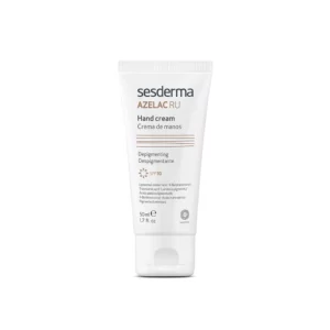 Crema de manos y escote con activos despigmentantes liposomados que mejoran la apariencia de las manchas y homogenizan el tono de la piel.