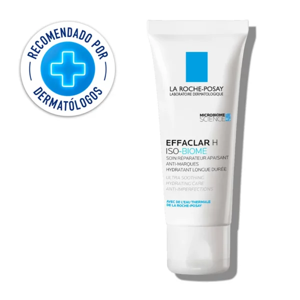 Effaclar H ISO - BIOME restaura la comodidad de la piel fragilizada por tratamientos secantes y ayuda a reducir las imperfecciones y las marcas.