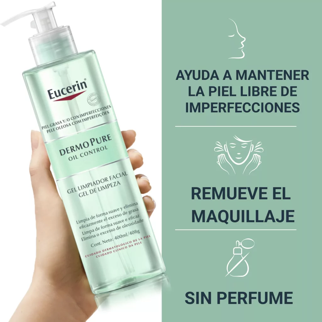 Eucerin DermoPure Oil Control | Gel Limpiador Facial 400 ml