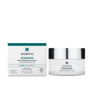OCEANSKIN Crema nutritiva está indicada para cuidar las pieles secas o reactivas, así como las pieles maduras, para contrarrestar los efectos del envejecimiento de la piel.