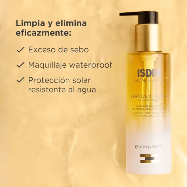Essential Cleansing es un aceite limpiador facial suave y ligero de textura oil-to-milk que utiliza el poder del aceite para limpiar en profundidad la piel.