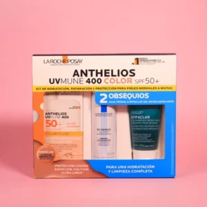 Kit Anthelios UVMune 400 Color Obsequio Agua Termal 50 ml y Effaclar Gel Micro Peel 50 ml