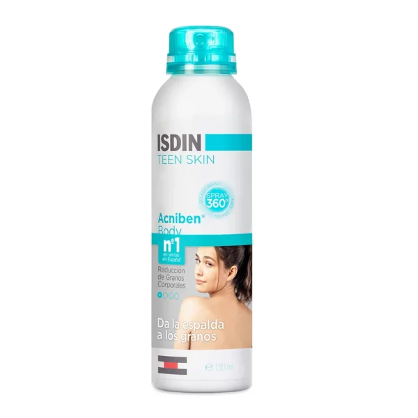 Acniben Body es un spray corporal de secado rápido que penetra en los poros y ayuda a controlar el exceso de grasa. Renueva las células de la superficie de la piel por medio de la exfoliación gracias a la acción del ácido salicílico y el ácido glicólico.