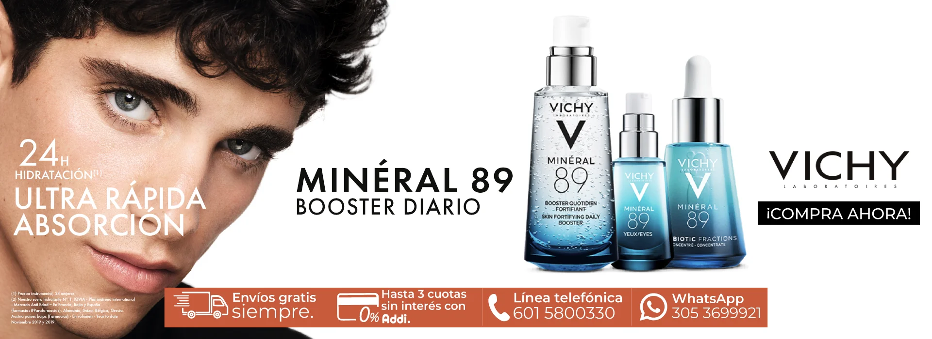 Encuentra en Beautycalia todos los productos de vichy y su producto mas vendido en el mercado, mineral 89, hidratante con ácido hialurónico