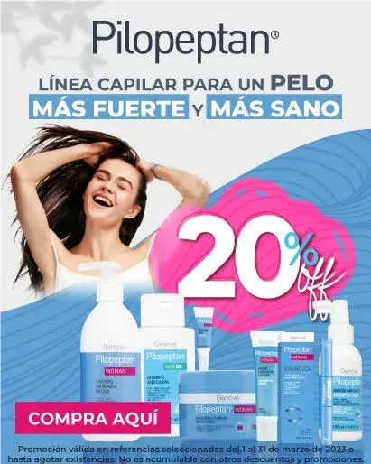 en Beautycalia 20 % de descuento en linea capilar de pilopeptan