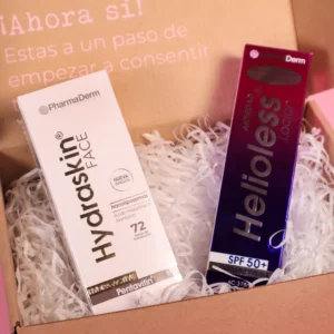Hydraskin Face hidratante facial para piel grasa con tendencia acnéica y recibe de OBSEQUIO Helioless loción protectora solar antioxidante.