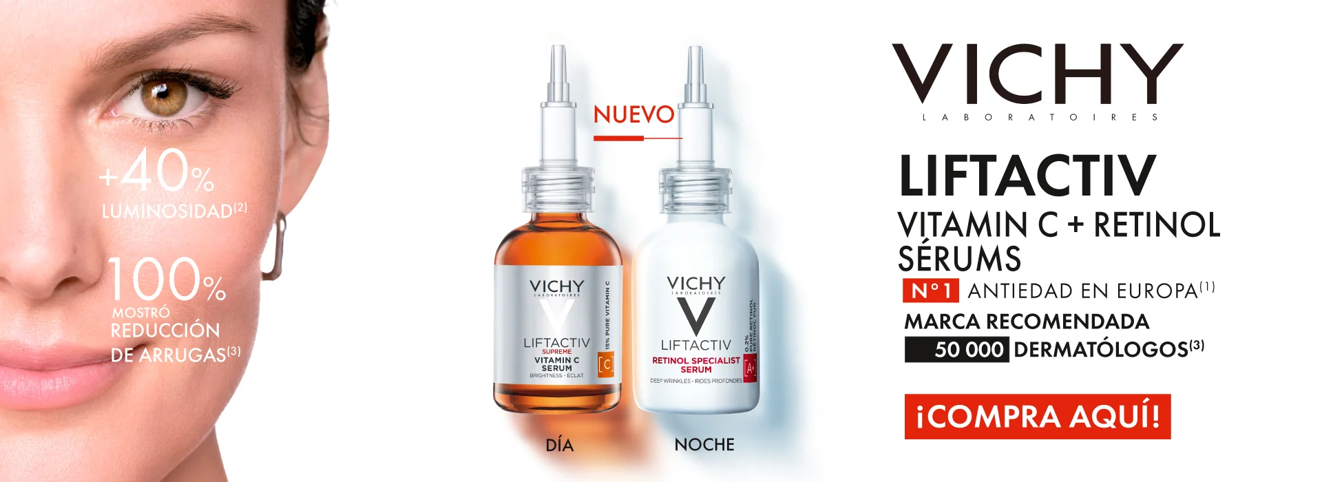 Ahora en Beautycalia disponible el producto mas esperado de Vichy Liftactive Retinol.