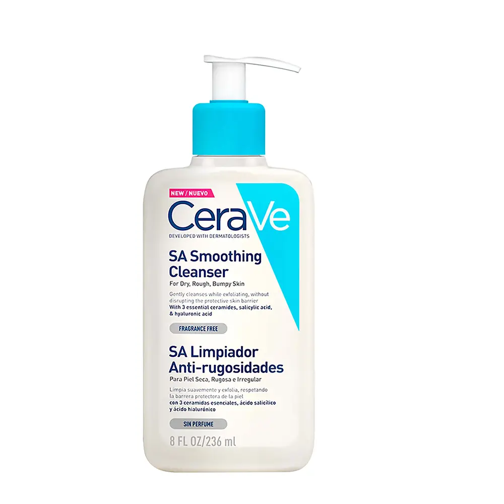 Gel Limpiador Anti-rugosidades CeraVe 237ml – Exfoliación suave con ácido salicílico.