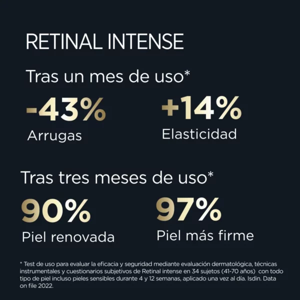 Isdinceutics Retinal Intense es un sérum bifásico de noche que ayuda a acelerar la renovación cutánea. Formulado con retinaldehído, este sérum reduce visiblemente las arrugas y líneas de expresión, logrando una piel más lisa, uniforme y de aspecto más joven.