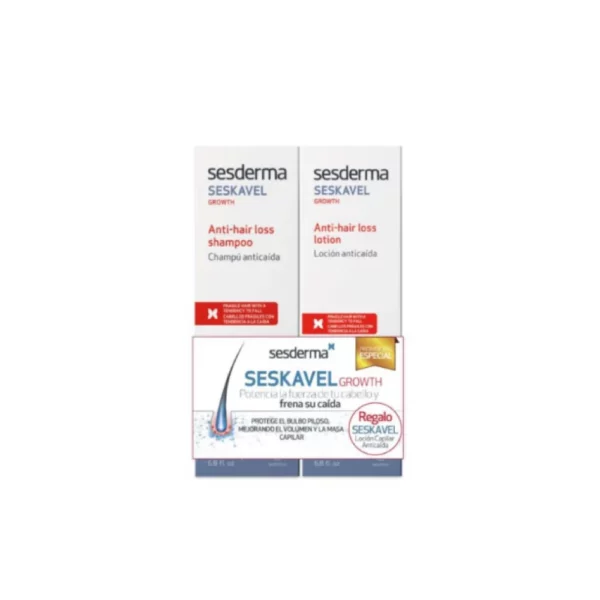 Kit Seskavel Shampoo Anticaída 200 ml Obsequio Seskavel Loción Anticaída 200 ml