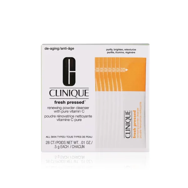 Clinique Fresh Pressed™ Renewing Powder Cleanser es un limpiador en polvo único que revitaliza tu piel. ¡Descubre una tez radiante y saludable con esta fórmula potente! 