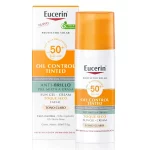 Protector Solar Eucerin Oil Control FPS50+ toque seco Tono Claro de 50 ml