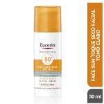 Eucerin Sun Oil Control Tinted FPS 50+ Tono Claro, protector solar facial toque seco para piel mixta a grasa