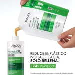 Shampoo Vichy Dercos DS Anticaspa Cabello Normal a Graso Refill 390ml - Imagen 5