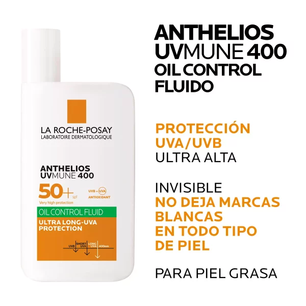 Kit Anthelios UvMune 400 Oil Control Fluido GRATIS Effaclar Duo 5ml y Effaclar Eau Micellaire ultra - Imagen 2