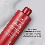 Cabello revitalizado con Iraltone Champú Fortificante 400 mL.