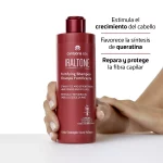 Detalle de fórmula antioxidante del Iraltone Champú para cabello fuerte.