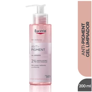 Eucerin Anti-Pigment Exfoliating Gel, limpiador facial antimanchas.