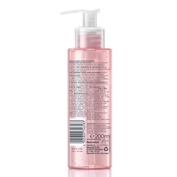 Gel exfoliante facial para piel con manchas oscuras y tendencia a hiperpigmentación.
