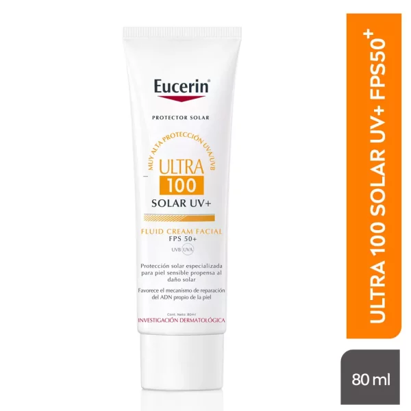 Protector solar fluido con Hyaluron y Licochalcona A, sin residuos blancos.