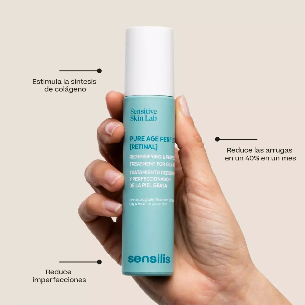 Sérum oil-free de rápida absorción para piel grasa y sensible.