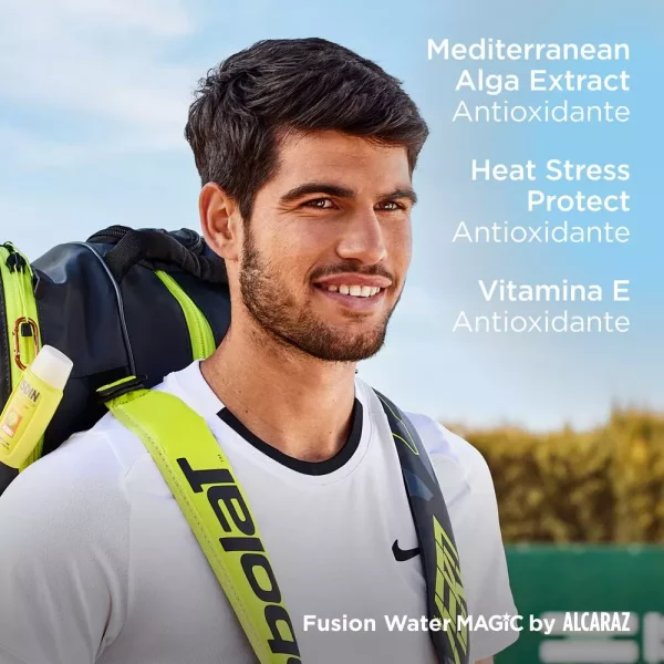 Protector solar Fusion Water MAGIC by Alcaraz SPF 50 – Fotoprotección ultraligera para el deporte.