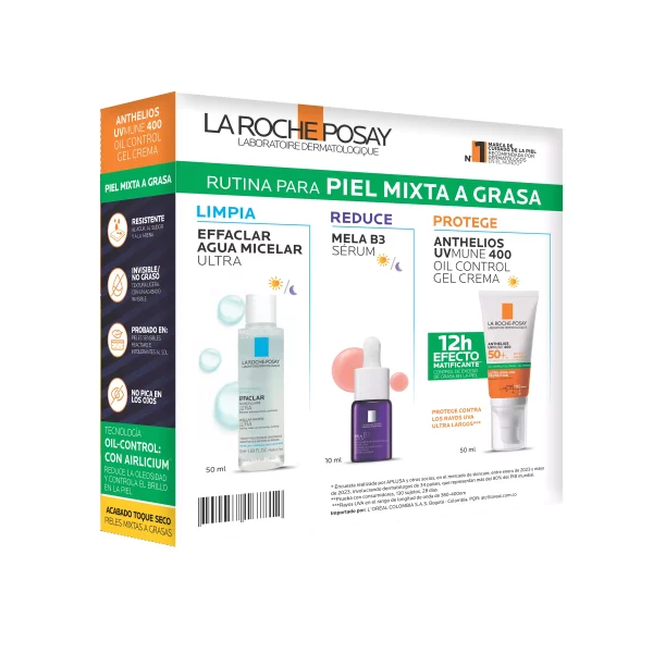 Kit Protección Solar Anthelios UVMUNE + MELA B3 + Agua Micelar