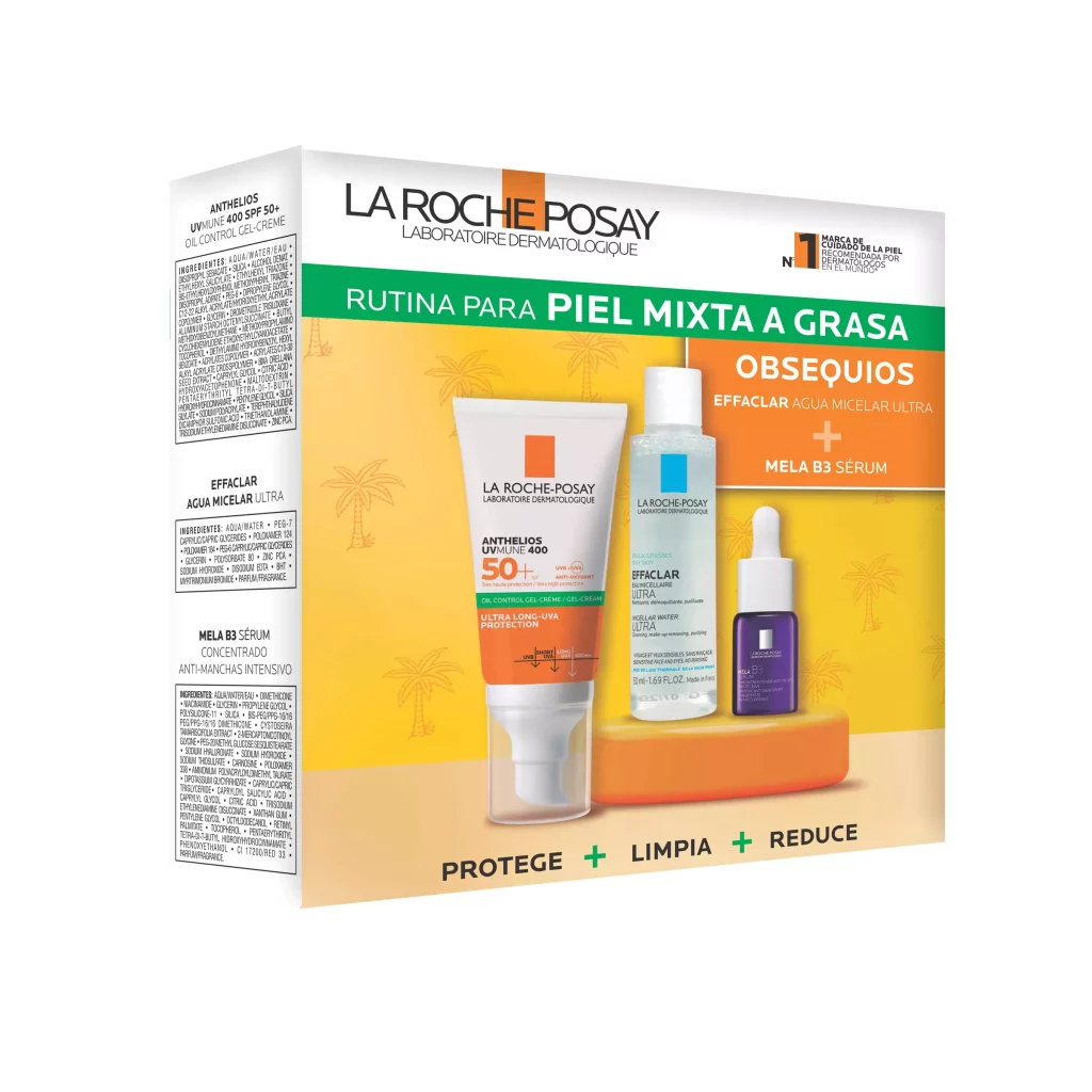 Kit Protección Solar Anthelios UVMUNE + MELA B3 + Agua Micelar