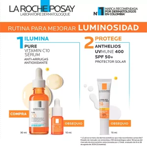 Kit Vitamina C10 30ml + Mini C10 10ml + Anthelios UVMUNE 400 15ml | La Roche-Posay